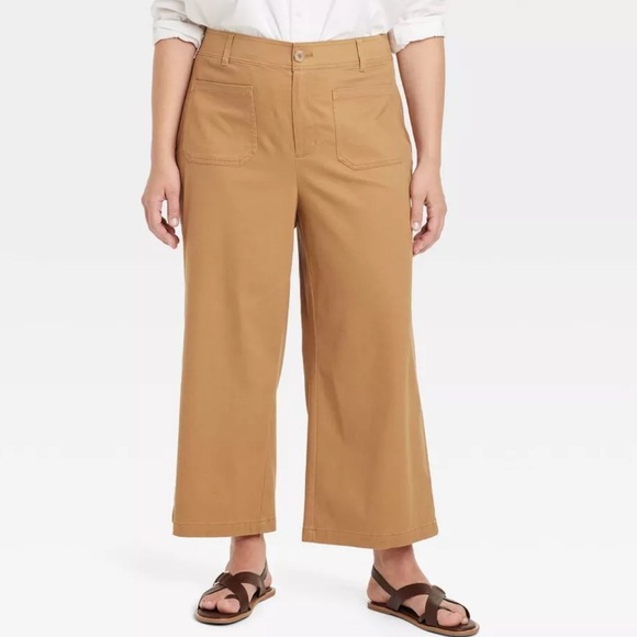 36) Ava & Viv Womens Plus High Rise Regular Crop Cropped WideLeg Pants NWT sz 26 - Picture 2 of 6